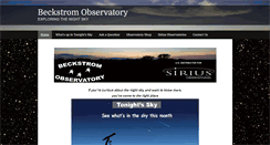 Desktop Screenshot of beckstromobservatory.com