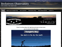 Tablet Screenshot of beckstromobservatory.com